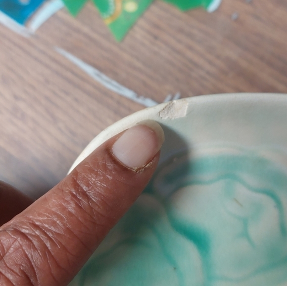 Vintage* 30s English Avon Ware Ceramic Pastel Floral Serving Dish - Picture 5 of 5